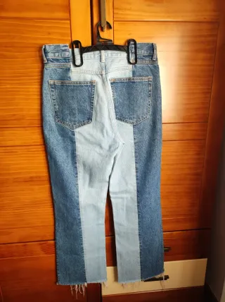 Lote 3 vaqueros mujer, tallas 36 y 38. Talle alto