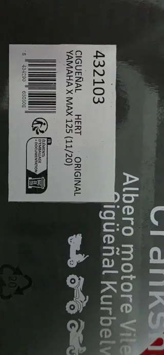 Cigüeñal Hert Yamaha X-max 125 (2006-2020) Nuevo