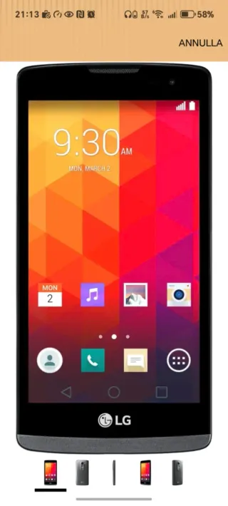 LG Leon Smartphone Nero Multicolor