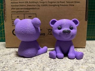 Orsetto stampato in 3D viola