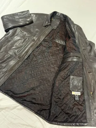 Abrigo de piel ovino marrón