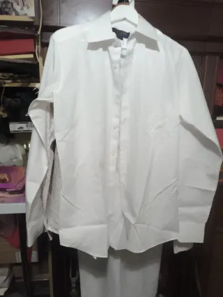 Camisa Louis Vuitton Blanca Talla M Algodón