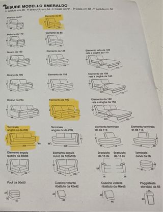Divano angolare Doimo Smeraldo 6 posti