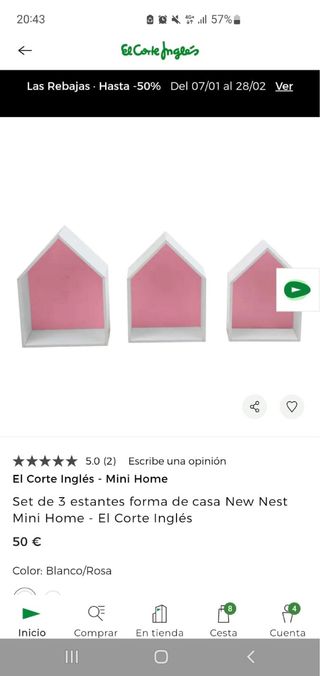 Estantes decorativos casitas (Set de 3)