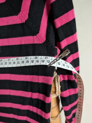 Jersey rayas rosa y negro talla M