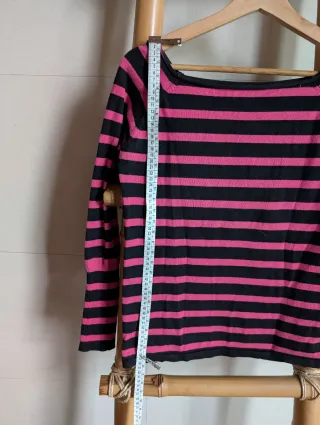 Jersey rayas rosa y negro talla M