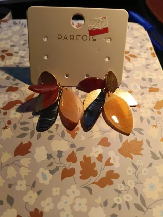 Pendientes Parfois Multicolor y Dorados
