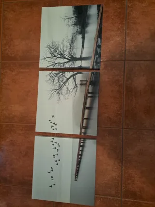 Cuadros decorativos de tela y madera