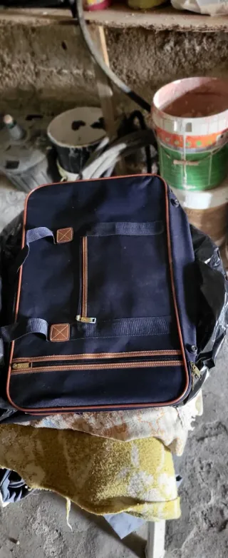 Maletín azul y marrón55x34