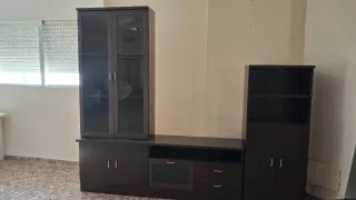 Mueble de salón modular madera y cristal