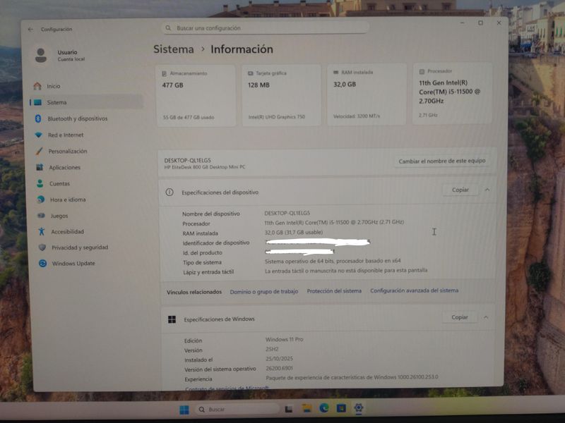 Mini PC HP EliteDesk i5-11500 32GB RAM 512GB NMVe afbeelding 10