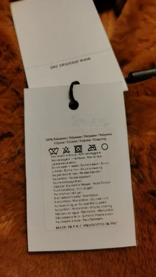 Borsa effetto pelliccia Alex Max marrone gialla