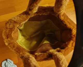 Borsa effetto pelliccia Alex Max marrone gialla