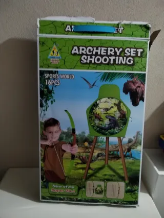Arco y flecha infantil dinosaurios 16 piezas