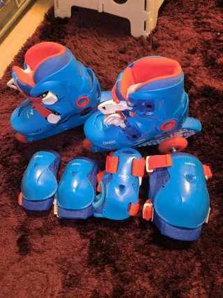 Patines ajustables Oxelo Talla 26-28 + Proteccione