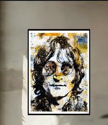 Retrato de John Lennon - Artista Compositor