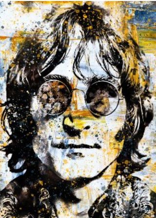 Retrato de John Lennon - Artista Compositor