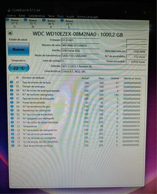 Disco Duro WD 1TB SATA 64MB Cache WD10EZEX
