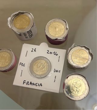 Lotto 6 monete 2 euro commemorative