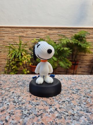 Figura Snoopy 3D Efecto Crochet