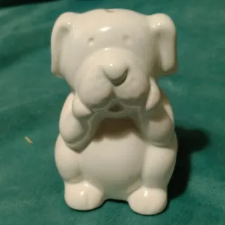 Porta stuzzicadenti cane bianco