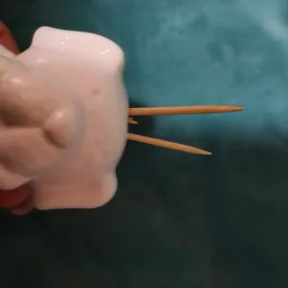 Porta stuzzicadenti cane bianco