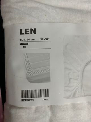 Sábanas bajeras IKEA 80x130 cm algodón