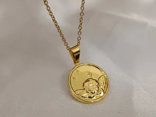 Collar Ángel Bañado en Oro 18K acero inoxidable