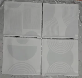 Set 4 fodere cuscino motivo geometrico