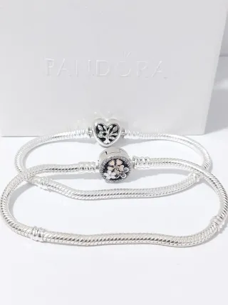 Pulsera Pandora Corazón Árbol Vida y Flores