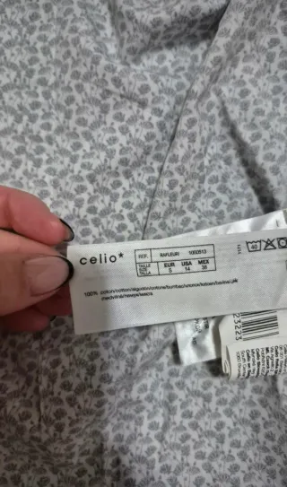 Camisa Celio Slim Fit Estampado Floral Azul