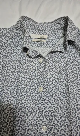 Camisa Celio Slim Fit Estampado Floral Azul