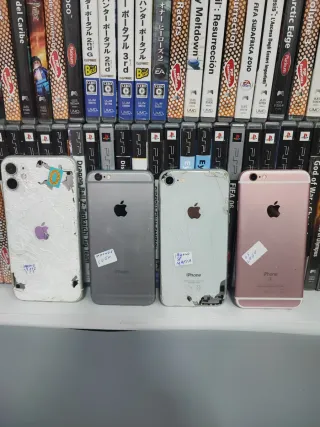 Lote 4 iPhones (Gris, Rosa, Blanco)