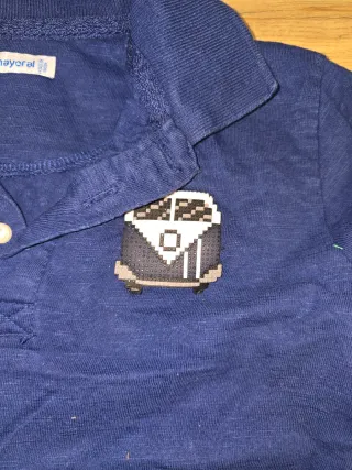 Polo Mayoral manga larga azul