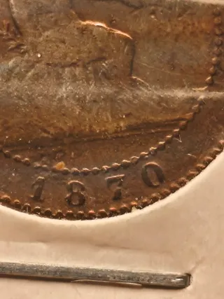 Moneda 2 Céntimos 1870 OM
