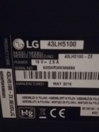 TV LG para piezas
