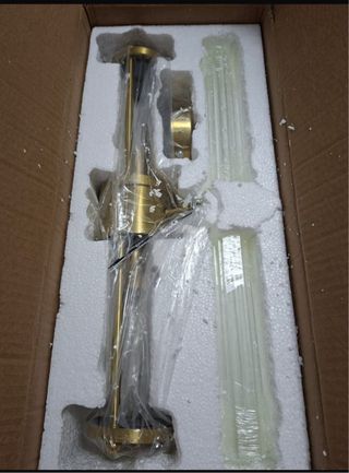 Applique da parete cristallo e ottone dorato