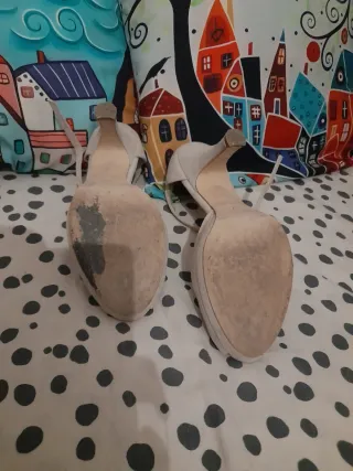 Scarpe camoscio beige Tg 37