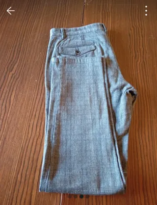 Pantaloni Sisley a quadri grigi tg 50