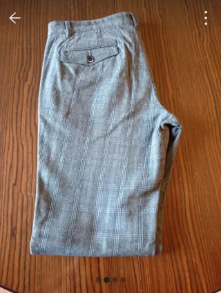 Pantaloni Sisley a quadri grigi tg 50