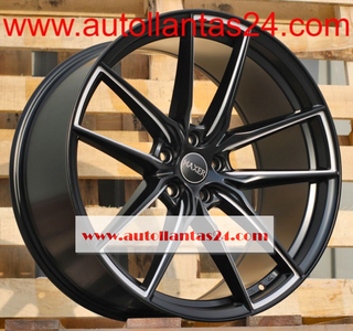 8845 JUEGO DE 4 LLANTAS AUDI VW BLACK META