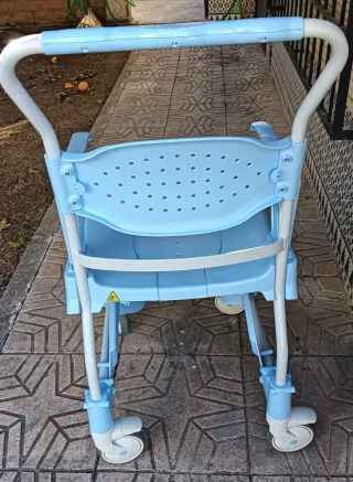 Silla de ducha para discapacitadoMoem azul y bla