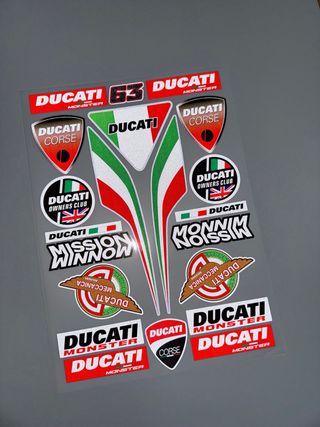 PACK VINILOS DUCATI MOTO CARENADO MOTO CASCO