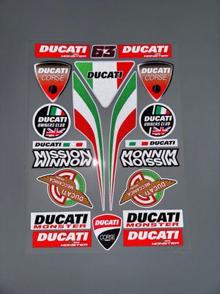 PACK VINILOS DUCATI MOTO CARENADO MOTO CASCO
