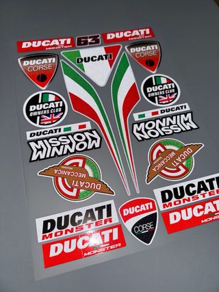 PACK VINILOS DUCATI MOTO CARENADO MOTO CASCO