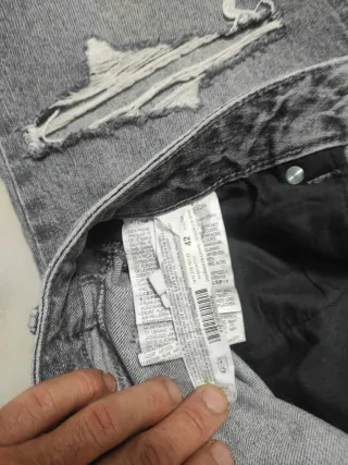 Stradivarius jeans donna a zampa grigi