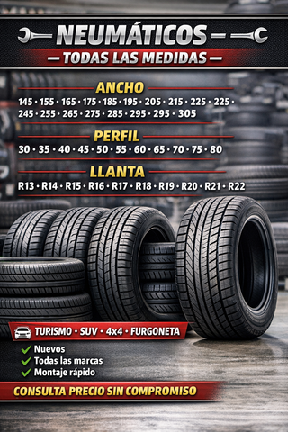 Neumáticos para Turismo, SUV, 4x4, Furgoneta