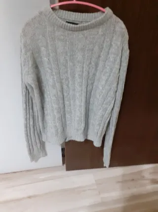 Jersey mujer Clayton Gris Talla S y bufanda