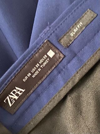 Traje Zara Slim Fit Azulón Hombre