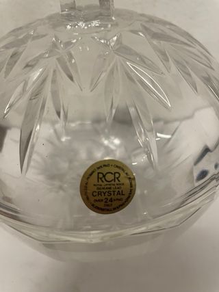 Vaso portaoggetti in cristallo RCR